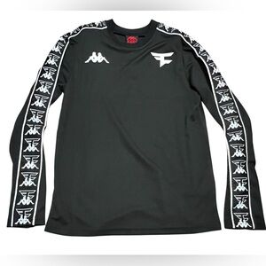 Kappa FaZe Clan Shirt Long Sleeve Men's Jersey‎ Slim Size Small Black Streetwear